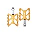Produktbild YLDLX Fahrradpedale - Aluminium CNC-gelagerte Mountainbike-Pedale - Leichte Fahrrad-Plattformpedale - Universal (Color : Gold)