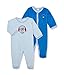 Petit Bateau Baby-Boys Lot Salsa Footies, Blue (Wave/Jasmin), 0-3 Months (Manufacturer Size:1 Months)