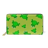 COOSUN Rana patrón de Cuero Genuino de Gran Capacidad Titular de la Tarjeta Monedero...