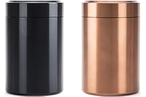 Vulevirtue 2Pezzi Contenitore in acciaio inox per caffè e tè,Zucchero,Snack,Cereali,Barattolo caffè,mini barattolo ermetico,Conservazione Cibi Contenitore Senza BPA