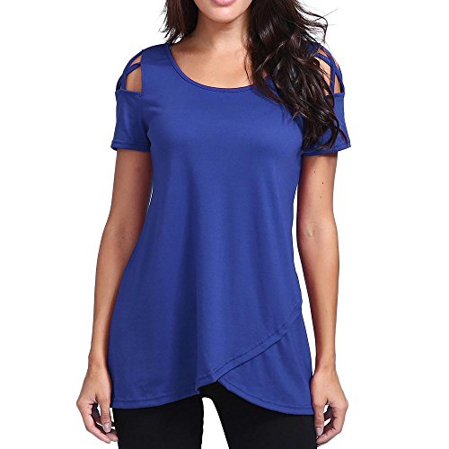 Preisvergleich Produktbild Yvelands Damen Tops Ärmellos Schulterfrei Sommer Tank Crop Oberteile Blumenmuster Strandmode