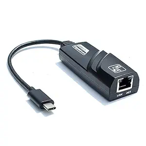 REC Trade USB C to Ethernet Adapter Type C Network Cable Wired Converter RJ45 to Thunderbolt 3 USB 3.1 Gigabit LAN 10 100 1000Mbps Compatible for Windows 10,8.1,7,XP,Linux,Mac OS, Chrome. (RTT-ADP-0018)