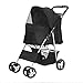 Produktbild hunde - welpen katze pet travel kinderwagen kinderwagen kinderwagen jogger buggy schwenkbare räder (schwarz)