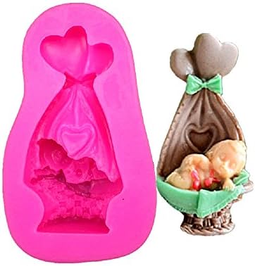 Silicone Mold With A Cast Of A Newborn Baby In A Cradle. For Sugar Paste, Flux, Etc For Food Diy Diy. Children Baby Babies Baby