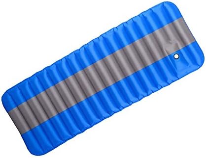 AZLife Ultralight Sleeping Pad Air Mattress with Built in Pump for Camping Backpacking Hiking Traveling(Blue and Grey, 4 Inches)