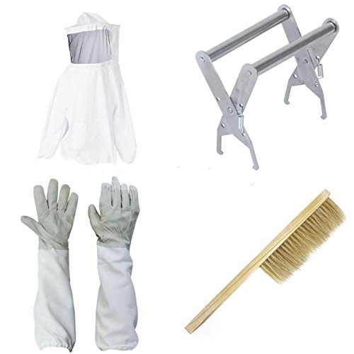 ZJchao Profi Imkerschutzanzug Imkeranzug mit Handschuhe, Imker Overall Bienenanzug