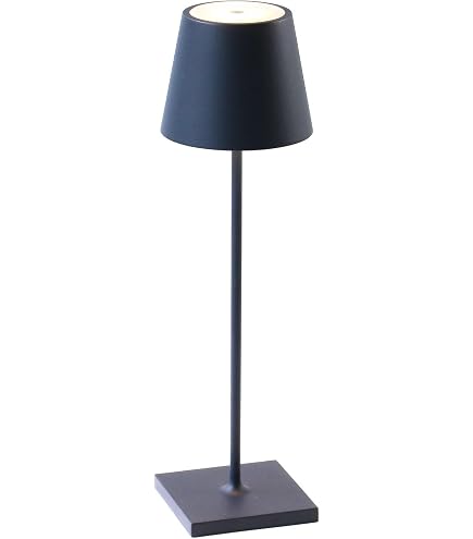 Lampada da tavolo ricaricabile Zafferano Poldina Pro Led IP65, lampada ricaricab