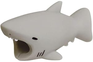 UCABLES 2 Unidades Protector de Cable - para Cables Lightning iPhone y Macbook, Tipo C, Micro USB, Ethernet, Cargador, Auriculares, Ratón, Teclado - Hecho en Silicona - Universal - Tiburón