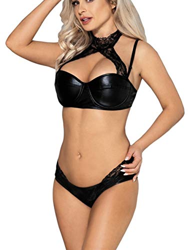 Preisvergleich Produktbild marysgift Bügel BH Top und Panty Lack und Spitze