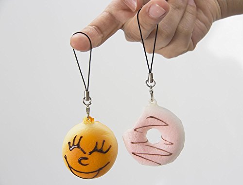 VWH Random 10 Stück Squishy Creme Duftend Langsam Steigende Kawaii Simulation Brot Kinder Spielzeug Jumbo Medium Mini Soft Squishy Kuchen, Panda, Brot, Brötchen Telefon Straps (10P Donuts) - 5