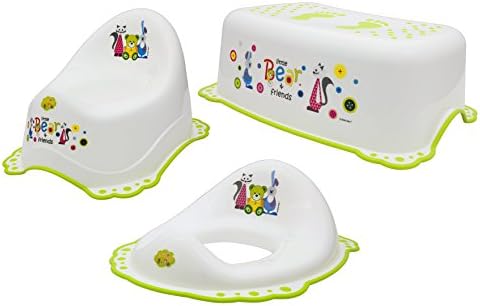 Maltex Baby Toilet Training Seat/Stool and Potty Set, White, Little Bear and Friends