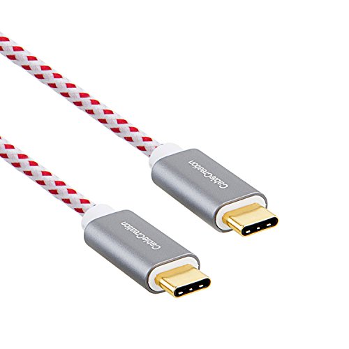 USB Typ C-C Kabel, cablecreation 6.6 ft geflochtenes USB 2.0 Typ C (usb-c), Typ C Daten Ladekabel (3 A), für MacBook, Nexus 5 x/6P und mehr, Rot - 3