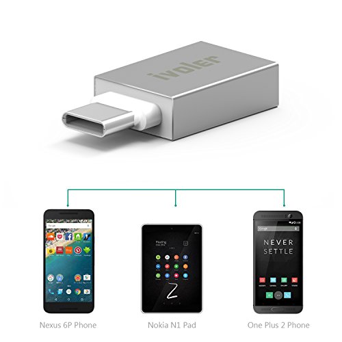 [6 in 1 Pack] USB C Adapter, iVoler® [3 Stücke] USB C auf Micro USB Adapter + [3 Stücke] USB C Adapter auf USB A 3.0 OTG Konverter für MacBook 2015, Macbook Pro 2016, ChromeBook Pixel, LG G5/G6, Samsung Galaxy S8/S8+, Huawei P9/P10/P10 Plus, Nokia N1, OnePlus 3, Lumia 950 und mehr – Weiß - 7