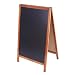 Produktbild Kundenstopper Holz 93x56cm Tafel Aufsteller Werbetafel Holztafel Werbeaufsteller (hellbraun)