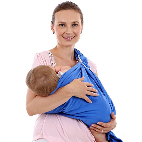Baby Sling Carrier Birth To 3 Yr Breastfeeding Nursing Cover Super Soft 100 Organic Cotton Baby Wrap By Liberty Slings Hands Free Ergonomics Baby Carrier Blue Buy Online In Cayman Islands At Cayman Desertcart Com