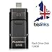 Produktbild 3 in 1 USB Flash Drive Disk Lager Memory 128GB Für iPhone X 8 7 6 6S 5 - Schwarz