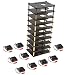 Produktbild F Fityle 9 Schichten Acryl Case stapelbar Case Cluster Case mit Kühlventilator für Raspberry Pi 3b +, 3b, 2b, 2b +