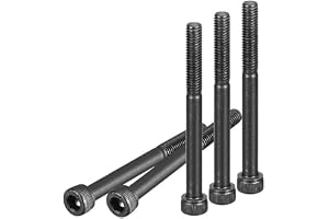 Allen Bolt (Pack of 10) Socket Head Cap Screws Grade 12.9 Alloy Steel Black Oxide Allen Socket Drive Half Thread (M6 X 70MM)