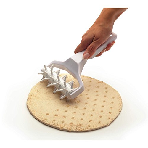 Meta-U Super High Quality Weiß Plastik 48 Pins Time-Saver Teig Handwerk Pizza Teig Roller Docker Mit Einem Unteren Loch Zum Aufhängen – Niemals Abbrechen, Niemals Fallen (Weiß) - 3