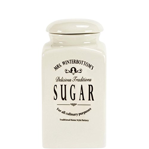 Zuckerdose aus Steingut im englischen Design - creme - Mrs. Winterbottom's BUTLERS