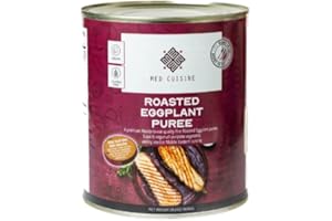 Med Cuisine Roasted Eggplant Purée| 800GR| Ready-to-Eat| Vegan| Smokey Flavour| Superb| Dip| Spread| Perfect for Baba Ganoush