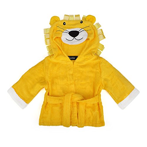 TopTie Blue Shark Hooded Bathrobe, Terry Baby Towel Bath Robe Shower 0-9 months-LION-S