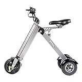 Portátil y ligero: Mini triciclo eléctrico, el peso total es de solo 14 kg, plegable, fácil de levantar con una mano, se puede colocar en la oficina, elevador, maletero, etc. para evitar robos.