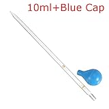  1 x tubo de transferencia de pipeta de cristal con escala de goma para laboratorio