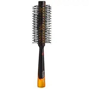 Scarlet Line Professional Shine Finish Matte Medium Round, Ball Tip Nylon Bristles Hair Brush with Stylish Anti Slip Handle for Men and Women_Shell