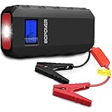 GooBang Doo Démarreur de Voiture Portable Booster Batterie 500A 13600mAh Aide au Démarrage Urgent de Moteur à Essence jusqu'à 4.2 L et Diésel à 3 L Batterie Externe avec Charge Intelligente, Boussole, Écran LCD et Lampe Torche LED