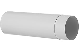 STEINBERG14 Ventilation Pipe Diameter 100 mm Telescopic 300-500 mm for Ventilation System, Round Duct for Exhaust Duct or Supply Air Duct