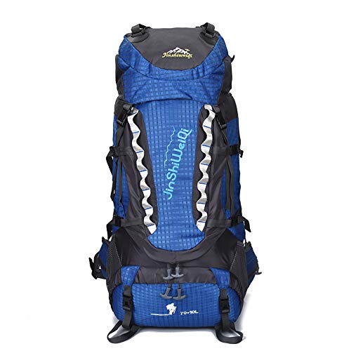 Skytower 80L Sac À Dos Randonnée Sacs À Dos Support Cadre Intérieur Support pour Randonnée en Plein Air Voyage Escalade Camping Montagne Etanche Top Sac d'alpinisme (Bleu 3)