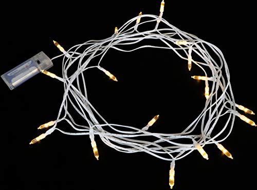 CHRISTMAS CONCEPTS Con pilas Luz de Navidad con 20 LED blancos - 2m Longitud - Navidad/de la boda/Todos los días