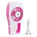 Produktbild Portable USB Mini Concise Fishion Starke Durchführbarkeit Misty Kühlhydrating Lüfter Klimaanlage Luftbefeuchter für Summer Kids mit USB-Ladekabel (Pink)