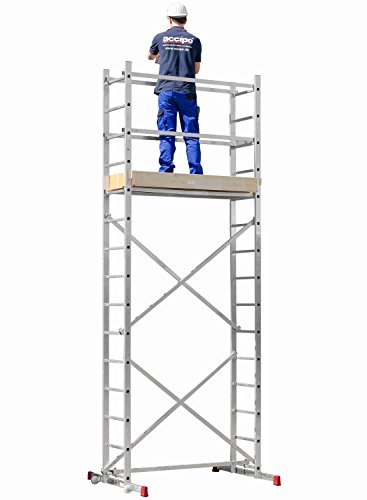 Preisvergleich Produktbild Strukturo Fahrgerüst Arbeitshöhe 5 m Rollgerüst Leichter Aufbau