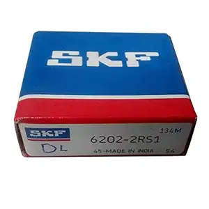 SKF 6202-2RS1 Ball Bearing (Silver) Pack of 6