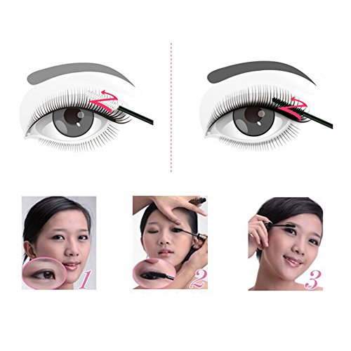 Kosmetik Wimperntusche Make Up Mascara Verdickung und Verlängerung Schwarz Wasserfest - 4