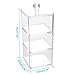 Discoball Transparent Acrylic Makeup Craft Cosmetic Storage Square Stackable Box with Cover