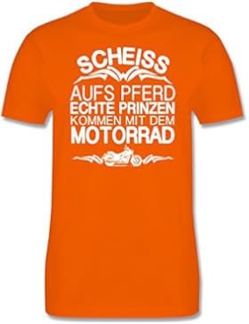 Sprüche Kind - Scheiß aufs Pferd echte Prinzen kommen mit dem Motorrad - Kinder T-Shirt