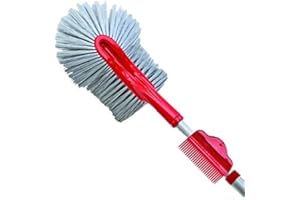 FOFO' Fercasashop-Ragnatore Universale Unika, Scopa Cattura Polvere per Ragnatele tripla azione con Setole Fitte e Lunghe con manico estensibile cm.300