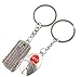 Produktbild 2 PCS-Liebhaber Schlüsselanhänger Mini Maus und Tastatur Süße Geliebt-Paar Intimate Schlüsselanhänger Schlüsselanhänger Edelstahl Schlüsselanhänger-Verzierung für Handtaschen oder Schoole-Pack