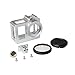 Price comparison product image Junsi CNC Aluminum Alloy Frame Protective Shell Housing Case + UV Lens Set For SJ5000 SJ5000x SJ5000+ WiFi Sports Camera