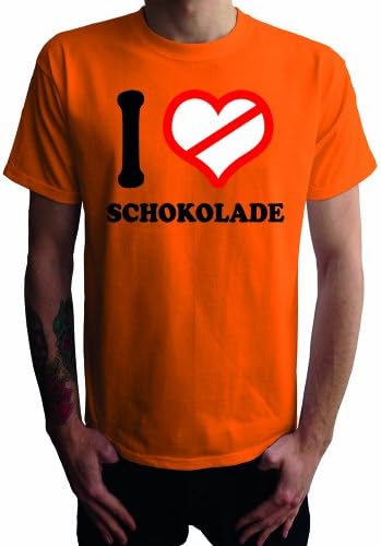 I do not love chocolate Men's T-shirt, orange, XXL