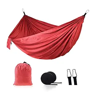 Nylon Hammock Widened Indoor Outdoor Swing Camg Supplies 210T Nylon Beach Hammock Travel Hiking Hammock