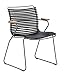 Produktbild Houe dk Click dining chair, Stuhl mit Bambus Hartholz Armlehnen - schwarz in- und outdoor, design Henrik Pedersen, Dänemark, Stahl, Polypropylene, Bambus, Esszimmerstuhl - Küchenstuhl - Speisezimmerstuhl, Design - Gartenstuhl - Sonnenstuhl - Terrassenstuhl 10801-2018