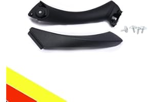 POETRYXIAO Set di ricambio per maniglie interne per portiera con maniglia interna e copertura maniglia compatibile con Serie 3 E90 E91 E92 E93 316 318 320 325 328 330 335 (Nero, Sinistra)