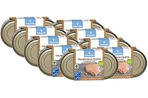 Followfish MSC Fair Trade Thunfisch Filets in eigenem Saft Duopack, (Pack of 9