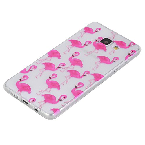 Guran   TPU Tel  fono Cubierta para Samsung Galaxy A5  2016  A510F Smartphone Dise  o pintado Caparaz  n Blando de Silicona-flamencos