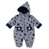 Material: 100% Baumwolle Koala Baby Winter Overall Jungen  Farbe: grau-blau  Baby Schneeanzug mit Kapuze für Neugeborene & Kleinkinder  Größe: 1 Monat (56)