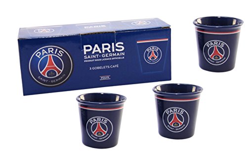 Coffret 3 x tasse expresso PSG - Collection officielle PARIS SAINT GERMAIN - Vaisselle Supporter - Football Ligue 1